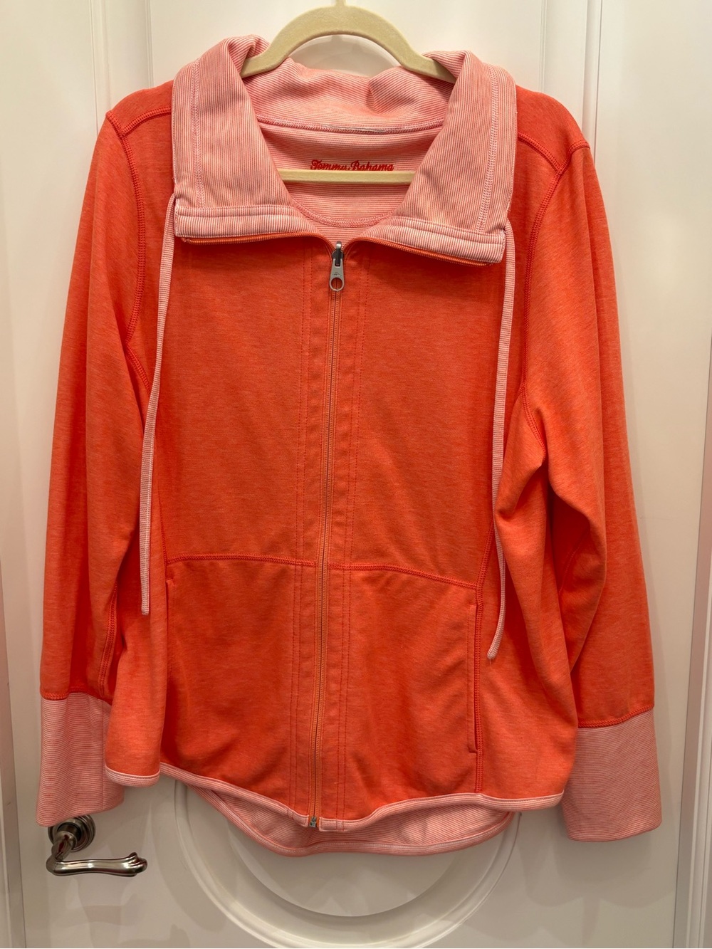 Tommy Bahama Orange Zip Front Jacket